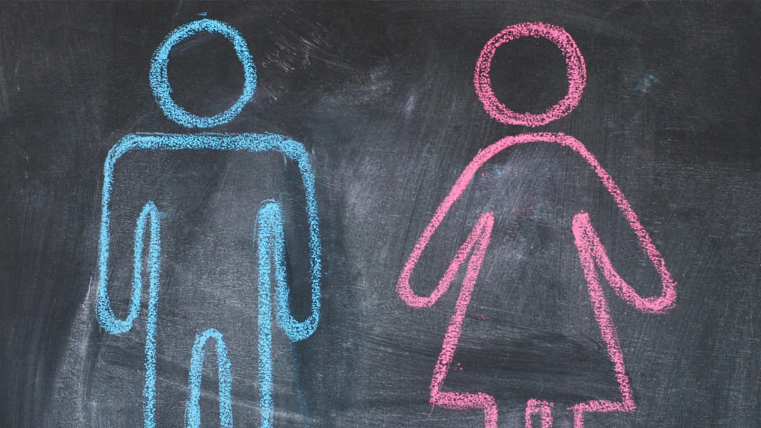 Quadro negro com desenhos dos gêneros