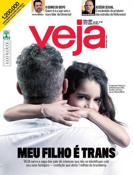 Capa da Veja sobre ideologia de gênero na infância - outubro 2017
