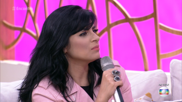 Fernanda Brum no Programa Encontro com Fátima Bernardes na Rede Globo em outubro 2017