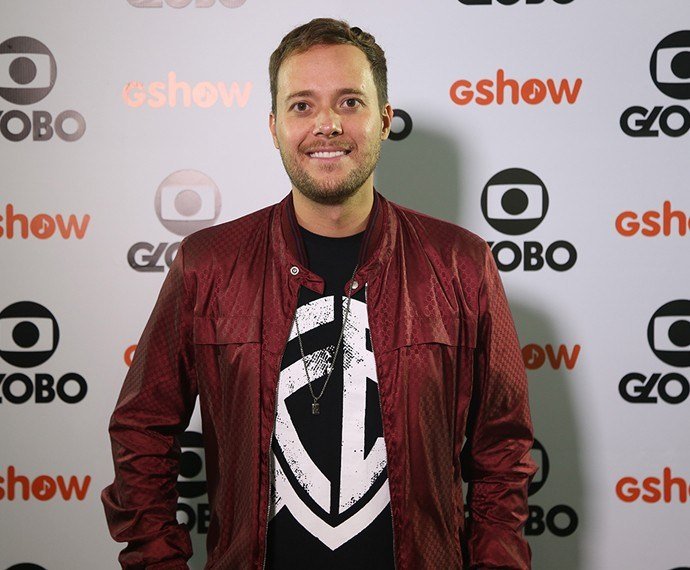 Foto de André Valadão, no fundo imagens da Rede Globo e GShow