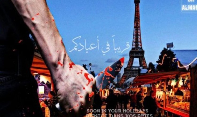 Imagem divulgada pelo Estado Islâmico sugere novos ataques em Paris