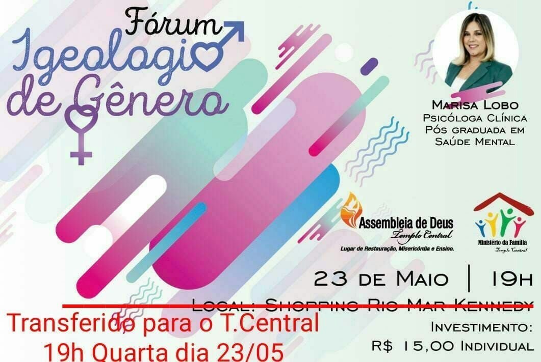 Evento sobre ideologia de gênero em Fortaleza (CE) transferido após pressão dos ativistas LGBTs
