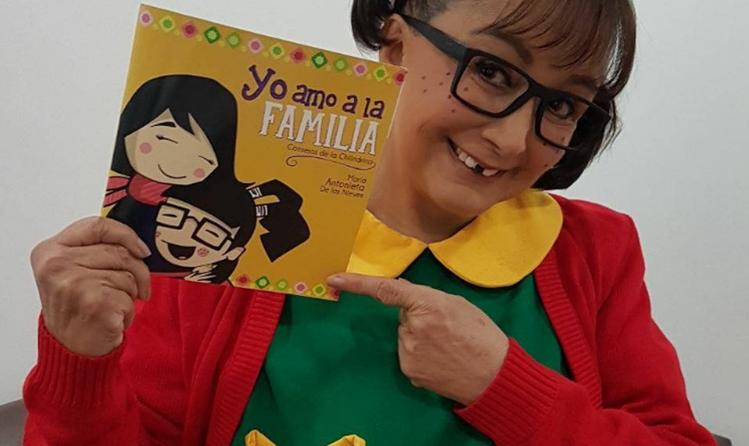 Atriz Maria Antonieta de las Nieves, que interpreta a personagem “Chiquinha” do seriado Chaves, lançou um livro chamado “Eu Amo a Família”