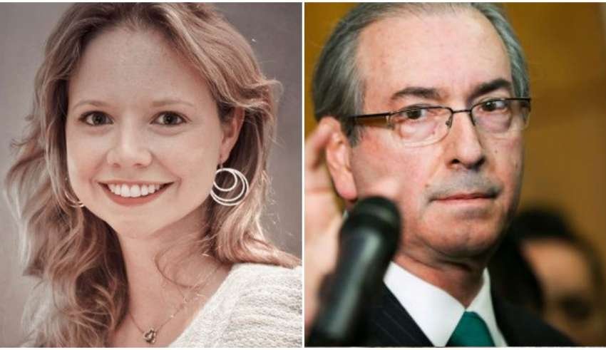 Danielle Dytz da Cunha e seu pai, o ex-deputado federal Eduardo Cunha (MDB-RJ)
