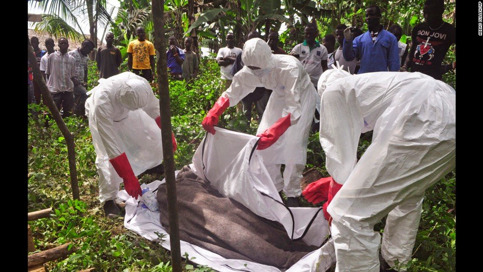 Pessoa morta pela doença ebola, no Congo