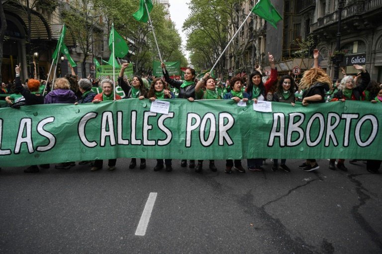 Protestos na Argentina a favor do aborto