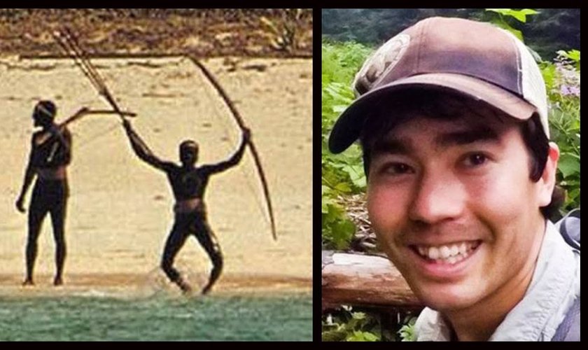 Missionário americano John Allen Chau foi recebido a flechadas pela tribo, mas continuou andando e depois teve uma corda amarrada em seu pescoço e foi arrastado pela praia. (Foto: PageSeven)