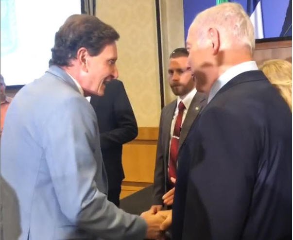 Primeiro-ministro de Israel, Benjamin Netanyahu, se reuniu com diversos líderes religiosos no hotel Hilton em Copacabana, Rio de Janeiro (30dez18)