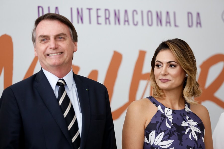 Jair Bolsonaro e Michelle Bolsonaro. (Foto: Presidência da República)