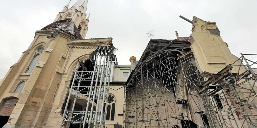 Igreja Evangélica Luterana Martin Luther, em SP, destruída após desabamento de prédio em 1º de maio de 2018