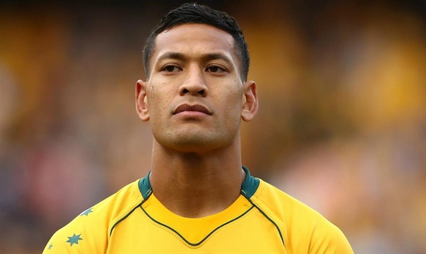 Israel Folau foi demitido por postar versículo bíblico que cita a homossexualidade como pecado.