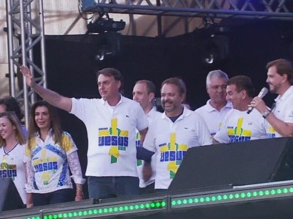 Jair Bolsonaro na Marcha para Jesus 2019 (Foto: reprodução)