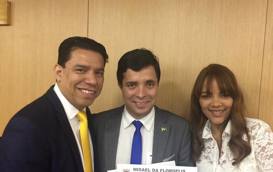 Pastor Anderson do Carmo, vereador Misael e a deputada Flordelis Foto: Reprodução