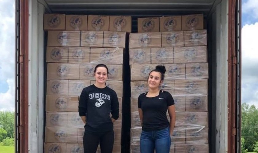 Container com Bíblias a serem entregues pelos missionários no Sudão do Sul. (Foto: Reprodução/Mission Cry)