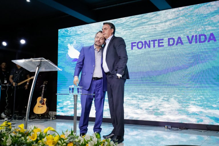 de culto especial pelos 25 anos da Igreja Fonte da Vida, em Brasília. Foto: Alan Santos/PR