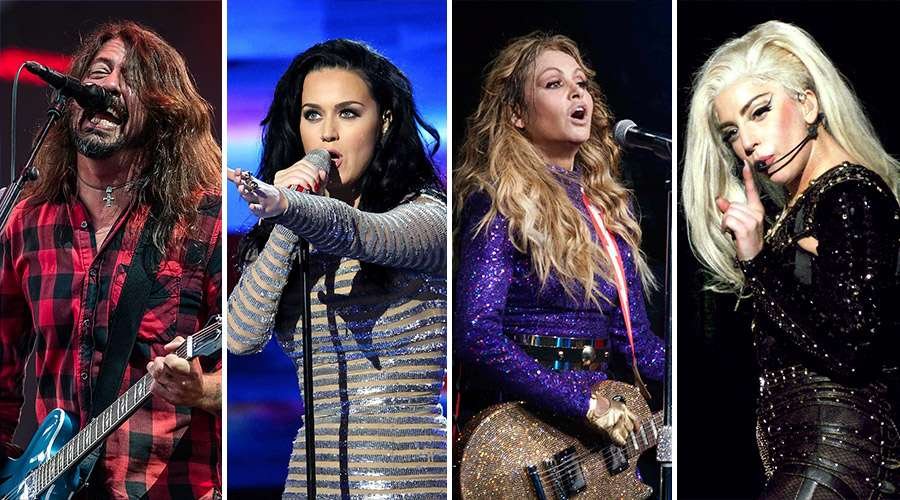 David Eric Grohl (Foo Fighters), Katty Perry, Paulina Rubio, Lady Gaga / Crédito: Wikimedia Commons - Domínio público
