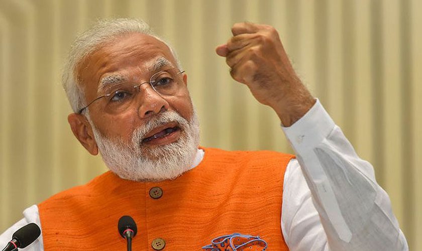 Narendra Damodardas Modi é um político indiano que atua como 14º e atual primeiro ministro da Índia desde 2014.