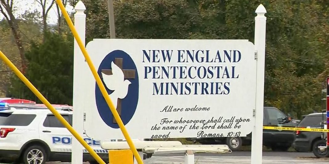 Placa da igreja New England Pentecostal Church