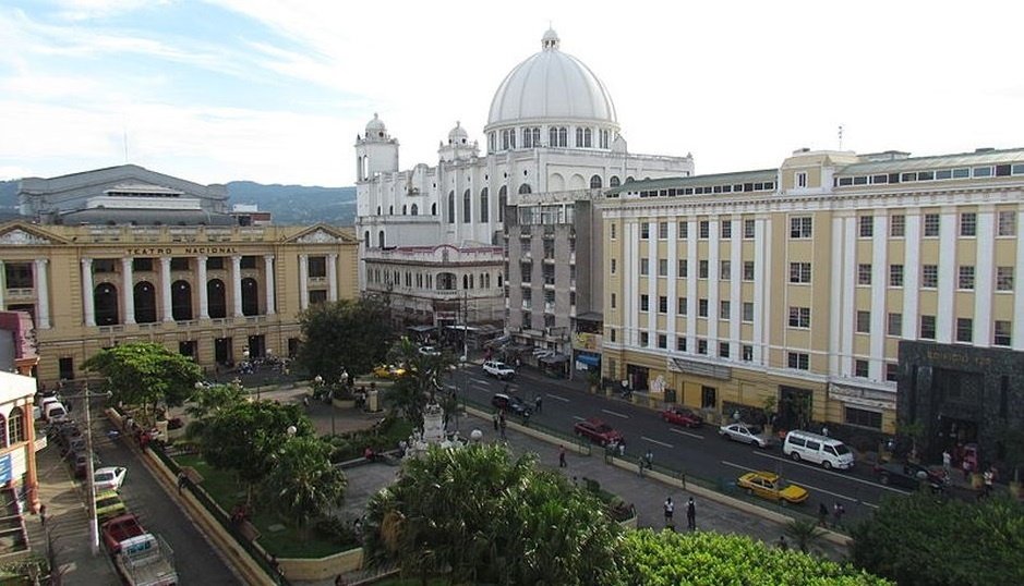 Centro histórico de São Salvador, capital de El Salvador.