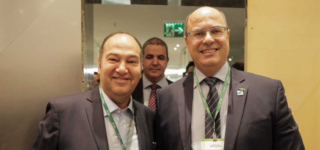Pastor Everaldo, presidente do PSC, ao lado do governador do Rio de Janeiro, Wilson Witzel (PSC)