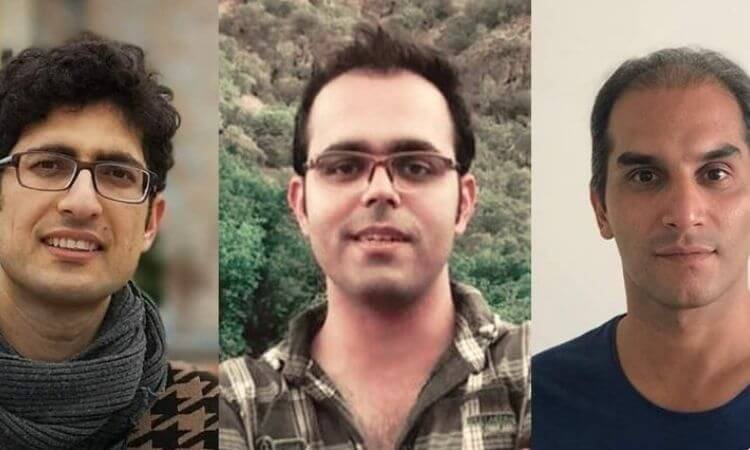 Kavian Fallah-Mohammadi, Amin Afshar-Naderi e Hadi Asgari foram considerados perigosos para a segurança nacional do Irã (foto: Article18)
