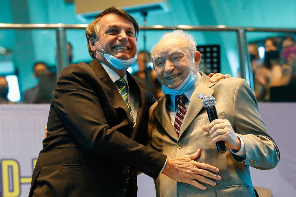 Presidente Jair Bolsonaro participa, neste sábado (19), de evento da igreja Assembleia de Deus, ao lado do bispo Manoel Ferreira - Carolina Antunes/PR