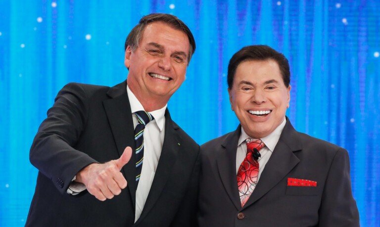 Presidente Jair Bolsonaro no programa de Silvio Santos (Foto: PR/Alan Santos)