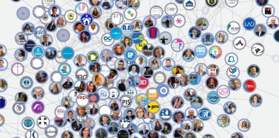 Captura de tela do mapa interativo do site ReaccionConservadora/Mídia social