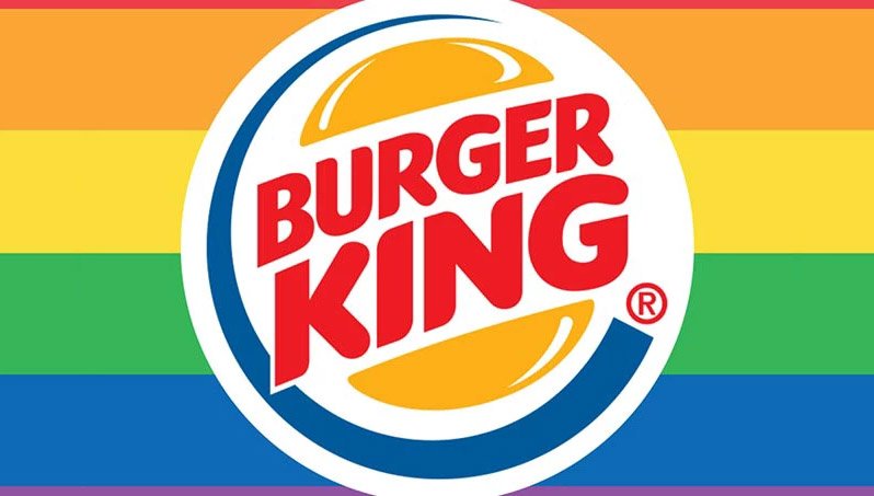 Logo da Burger King em apoio ao movimento LGBT
