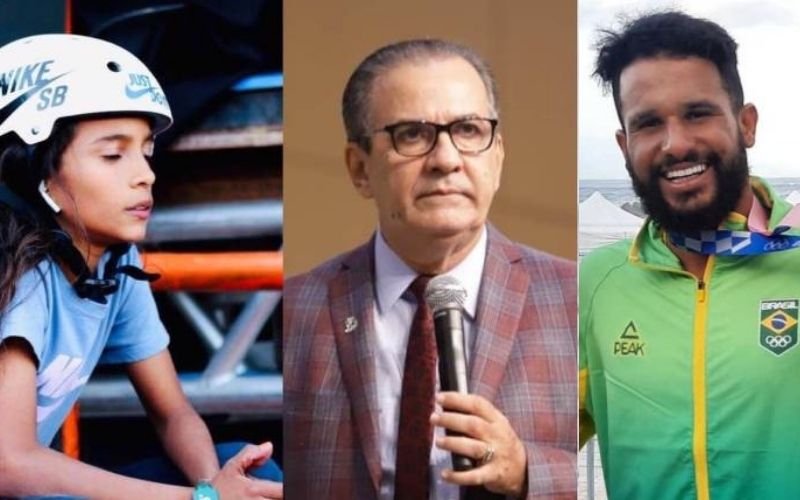 Rayssa Leal, Silas Malafaia e Ítalo Ferreira (Foto: Montagem Folha Gospel)