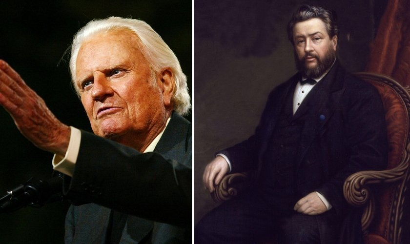 O evangelista Billy Graham e o teólogo Charles Spurgeon. (Foto: Reprodução)