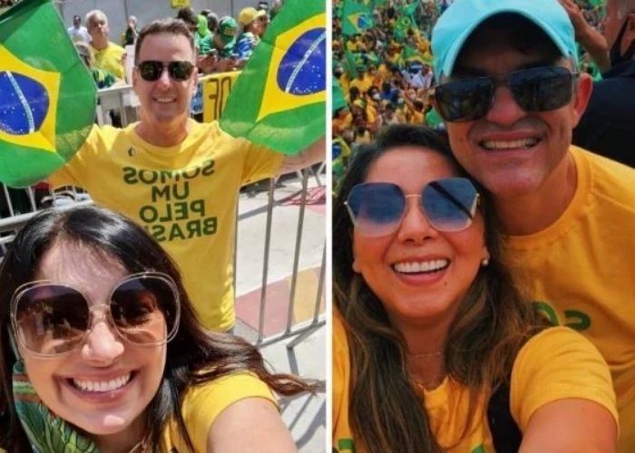 Cantoras Eyshila e Jozyanne durante atos de 7 de setembro a favor de Bolsonaro