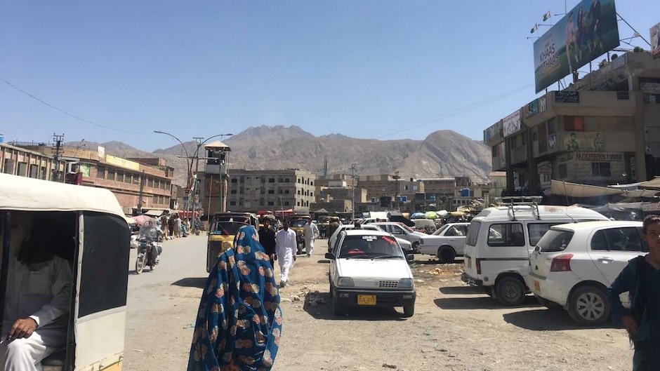 Rua na cidade de Quetta, no Paquistão, na fronteira com o Afeganistão