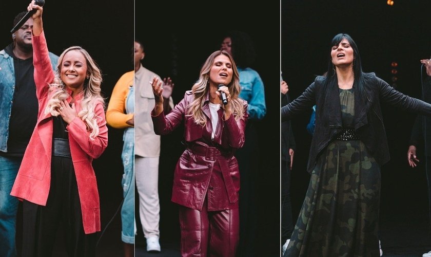 Bruna Karla, Aline Barros e Fernanda Brum estão em projeto da Amazon. (Foto: Amazon Music)