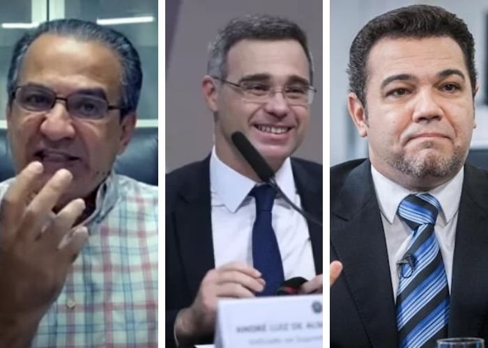 Silas Malafaia, Ministro do STF André Mendonça e Marco Feliciano (Foto Montagem/FolhaGospel)