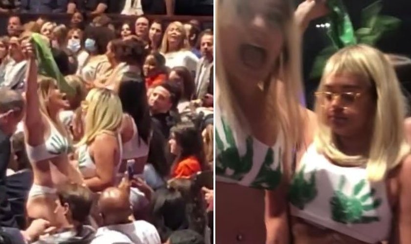 Ativistas pró-aborto perturbaram culto na Lakewood Church, no Texas, EUA.