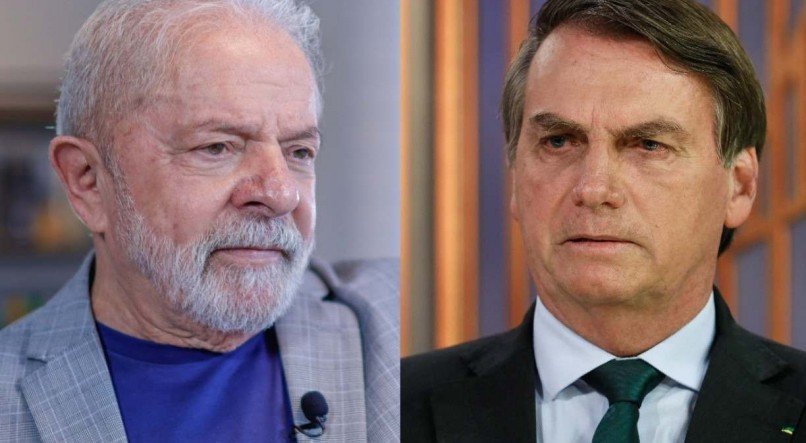 Lula (PT) e Jair Bolsonaro (PL)