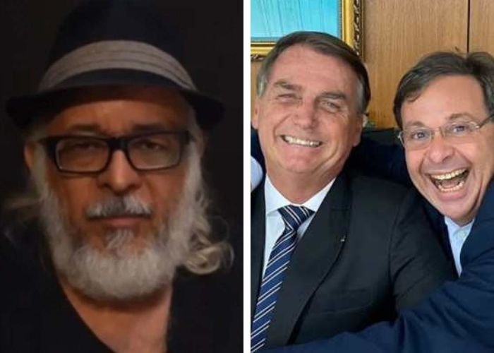 Pastor Pedro Santos, organizador da Marcha de Jesus no Recife, e Gilson Machado ao lado do presidente Bolsonaro (Foto MontagemFolhaGospel)