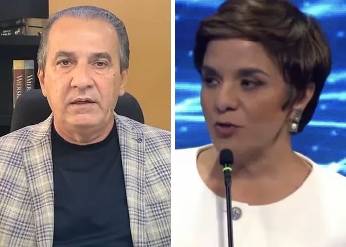 Pastor Silas Malafaia e a jornalista Vera Magalhães