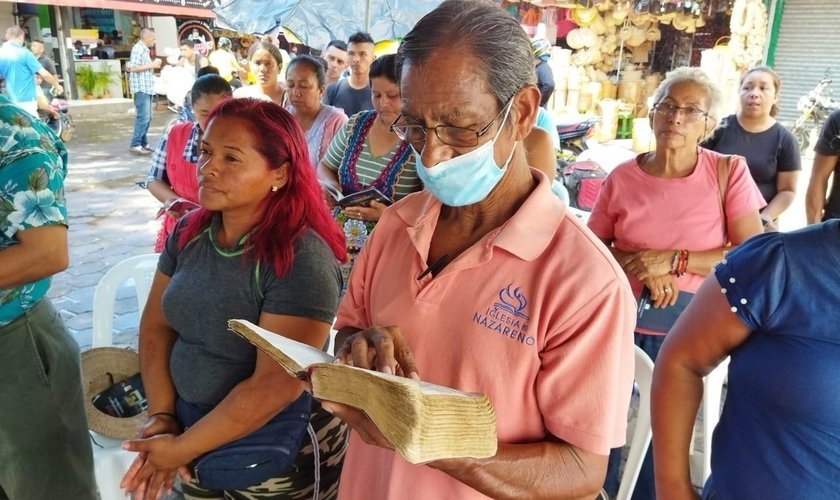 Evangélicos na Nicarágua. (Foto: Facebook/Alcaldía de Masaya)