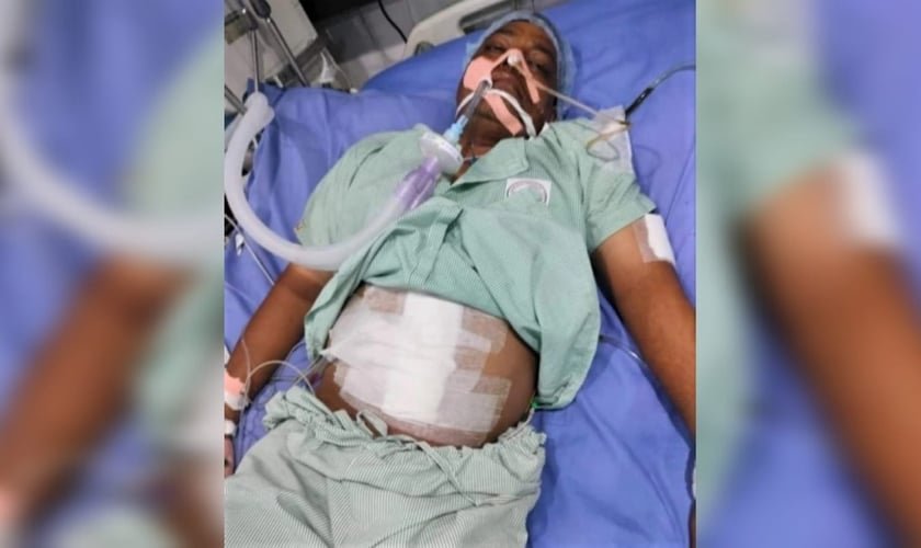 O pastor Sukhdev Mark, de 47 anos, foi atacado por três homens. (Foto: Morning Star News).