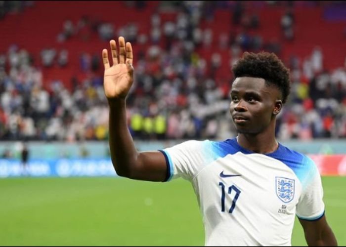 Bukayo Saka, craque da seleção da Inglaterra na Copa do Mundo 2022 (Foto: Reprodução/Instagram)