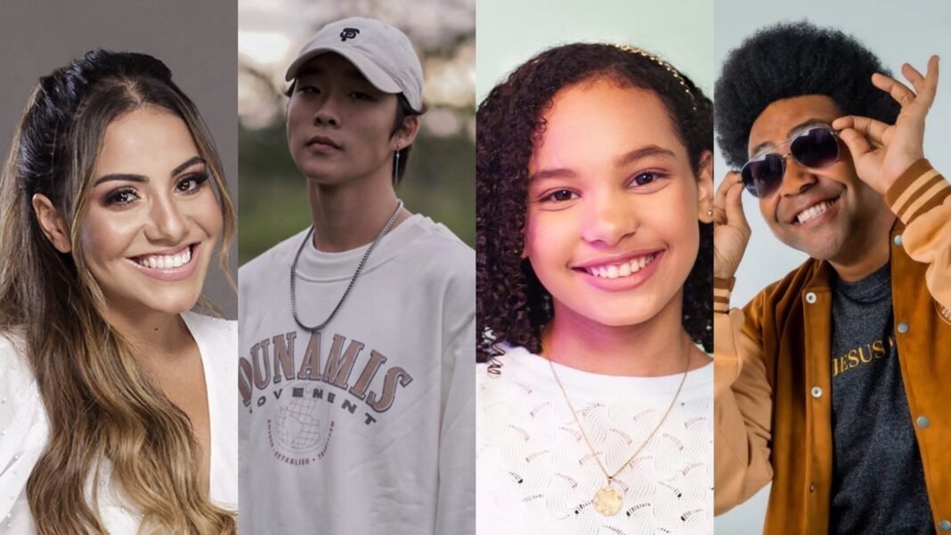 Gabriela Rocha, Ricardo Hong, Maria Marçal e Thalles Roberto são alguns artistas indicados ao Troféu Gerando Salvação 2022 (Foto: Reprodução/Redes Sociais)