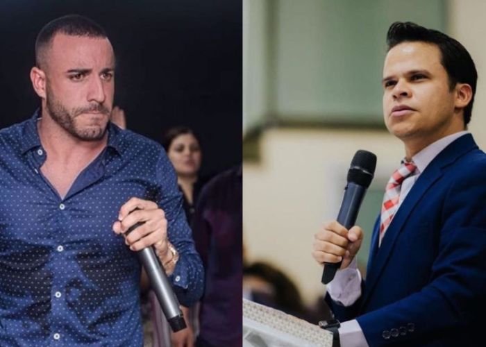 Leonardo Sales e pastor Elizeu Rodrigues (Foto: Reprodução)