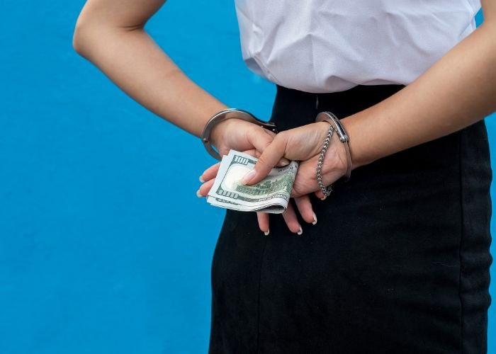 Mulher algemada com dinheiro nas mãos (Foto: Canva Pro)