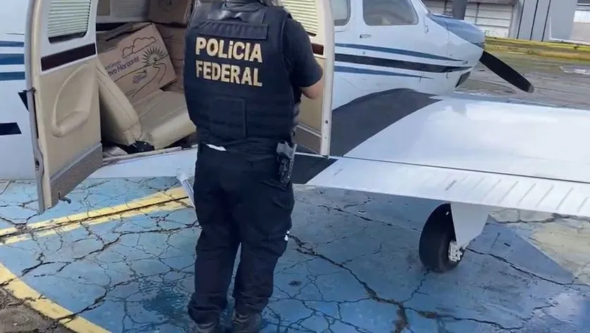 Polícia Federal apreende 290 kg de maconha em avião da Igreja Quadrangular (Foto: Divulgação/Polícia Federal)