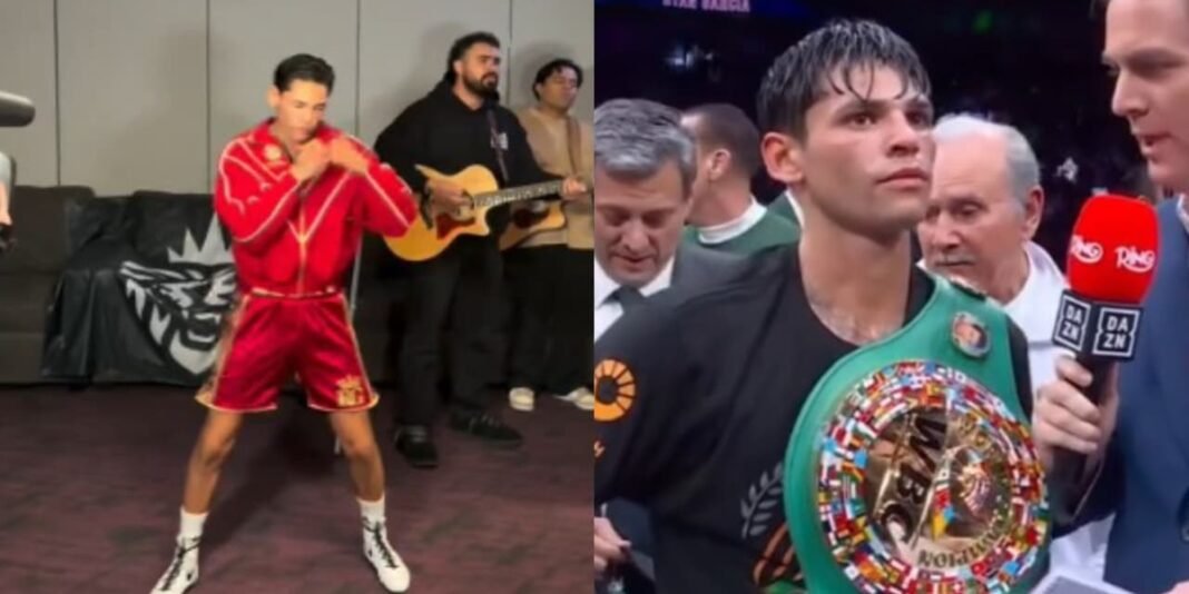 Ryan Garcia celebra vitória e conquista do cinturão do WBC no boxe