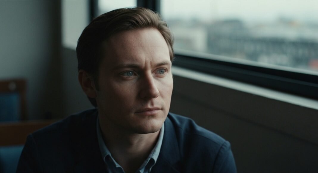 Fachada de sinagoga em Michigan com veículo atacante e forte presença policial após incidente.