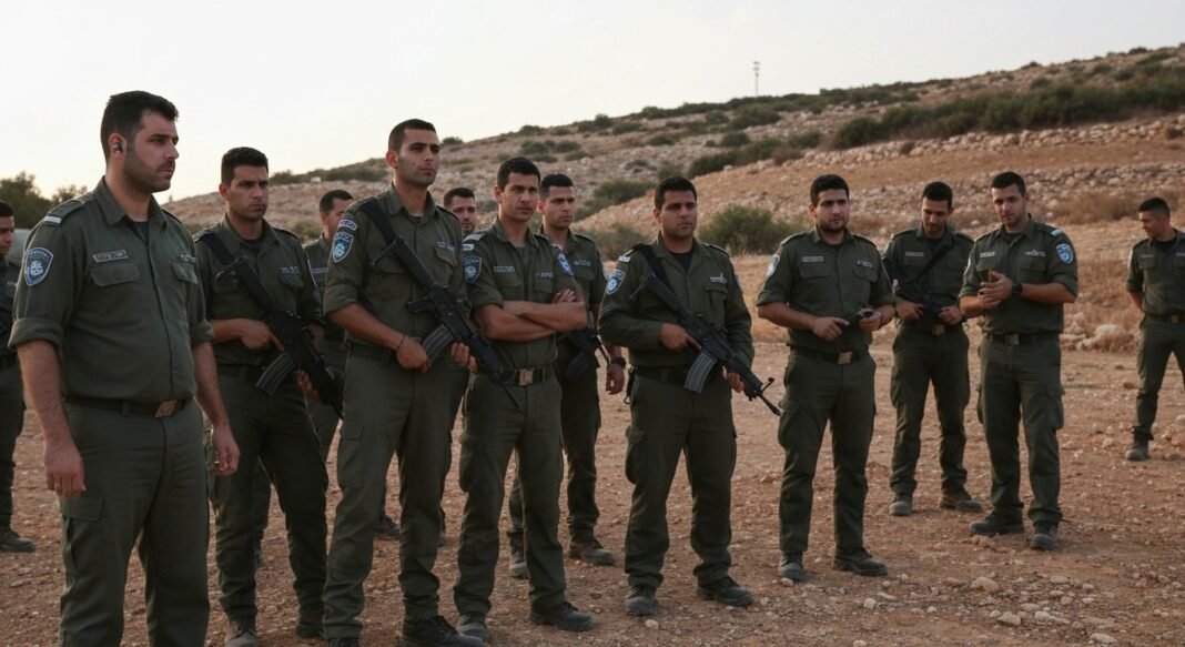 Homens drusos israelenses em treinamento de resposta a emergências com a IDF