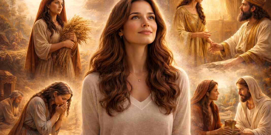 Mulheres cristãs de diversas idades e etnias compartilhando um momento de apoio e esperança em um ambiente de igreja.